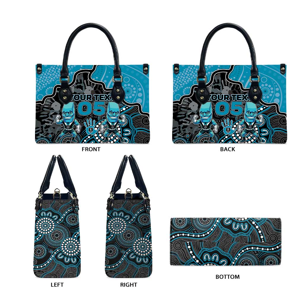 Custom Power Football Leather Bag Aboriginal Dot Art Pattern