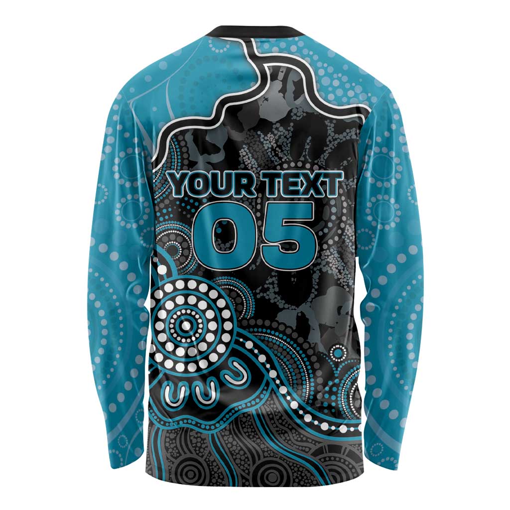 Custom Power Football Long Sleeve Shirt Aboriginal Dot Art Pattern