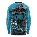 Custom Power Football Long Sleeve Shirt Aboriginal Dot Art Pattern