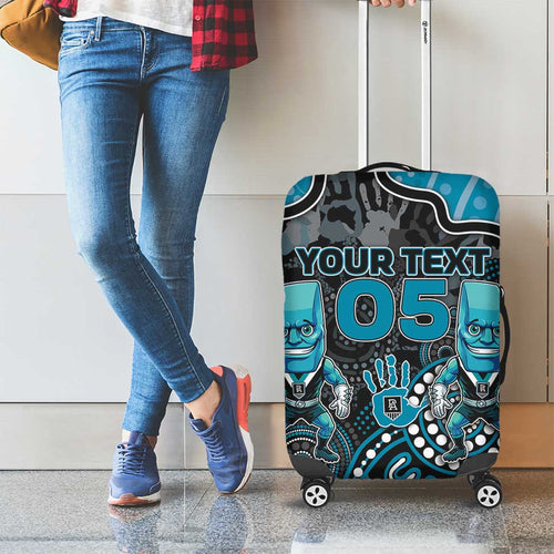 Custom Power Football Luggage Cover Aboriginal Dot Art Pattern