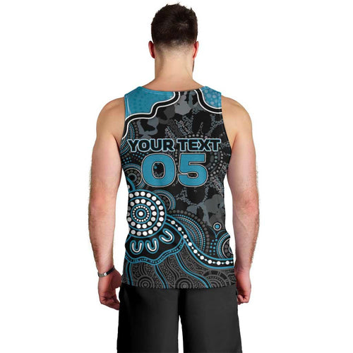 Custom Power Football Men Tank Top Aboriginal Dot Art Pattern