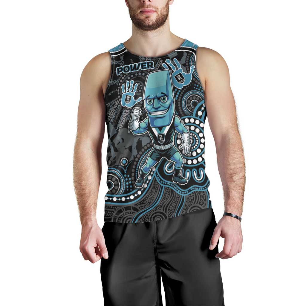 Custom Power Football Men Tank Top Aboriginal Dot Art Pattern