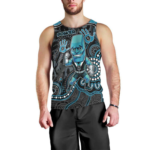 Custom Power Football Men Tank Top Aboriginal Dot Art Pattern