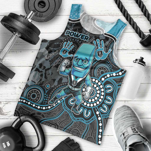 Custom Power Football Men Tank Top Aboriginal Dot Art Pattern
