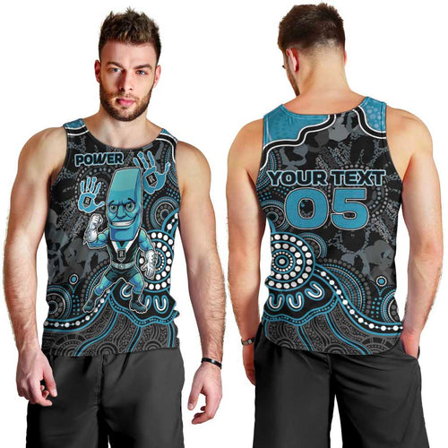 Custom Power Football Men Tank Top Aboriginal Dot Art Pattern