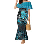 Custom Power Football Mermaid Dress Aboriginal Dot Art Pattern