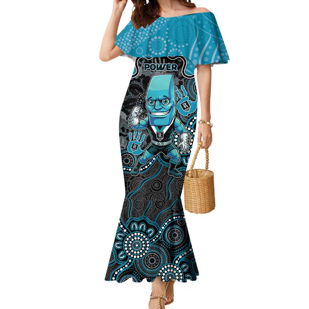 Custom Power Football Mermaid Dress Aboriginal Dot Art Pattern