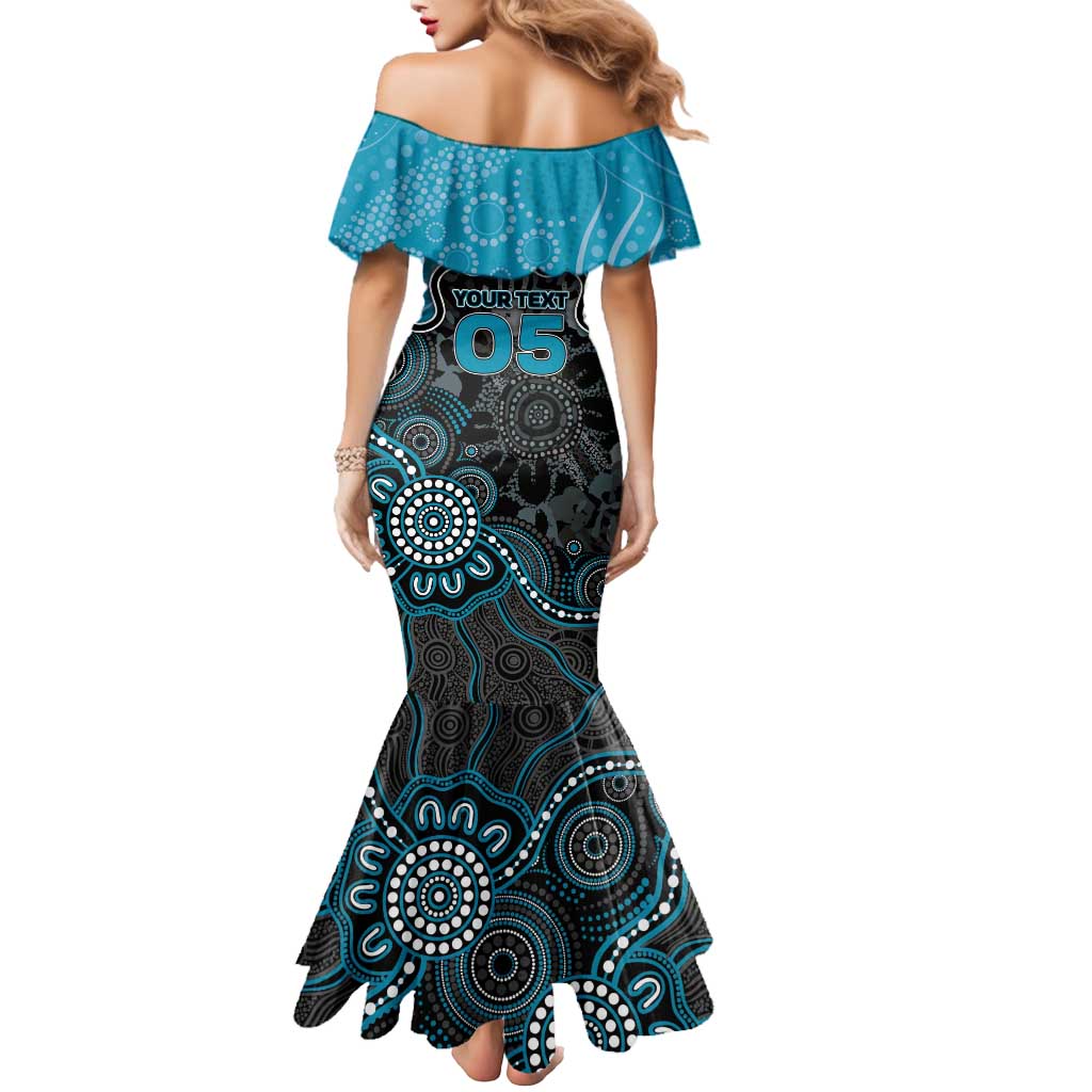 Custom Power Football Mermaid Dress Aboriginal Dot Art Pattern