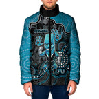 Custom Power Football Padded Jacket Aboriginal Dot Art Pattern
