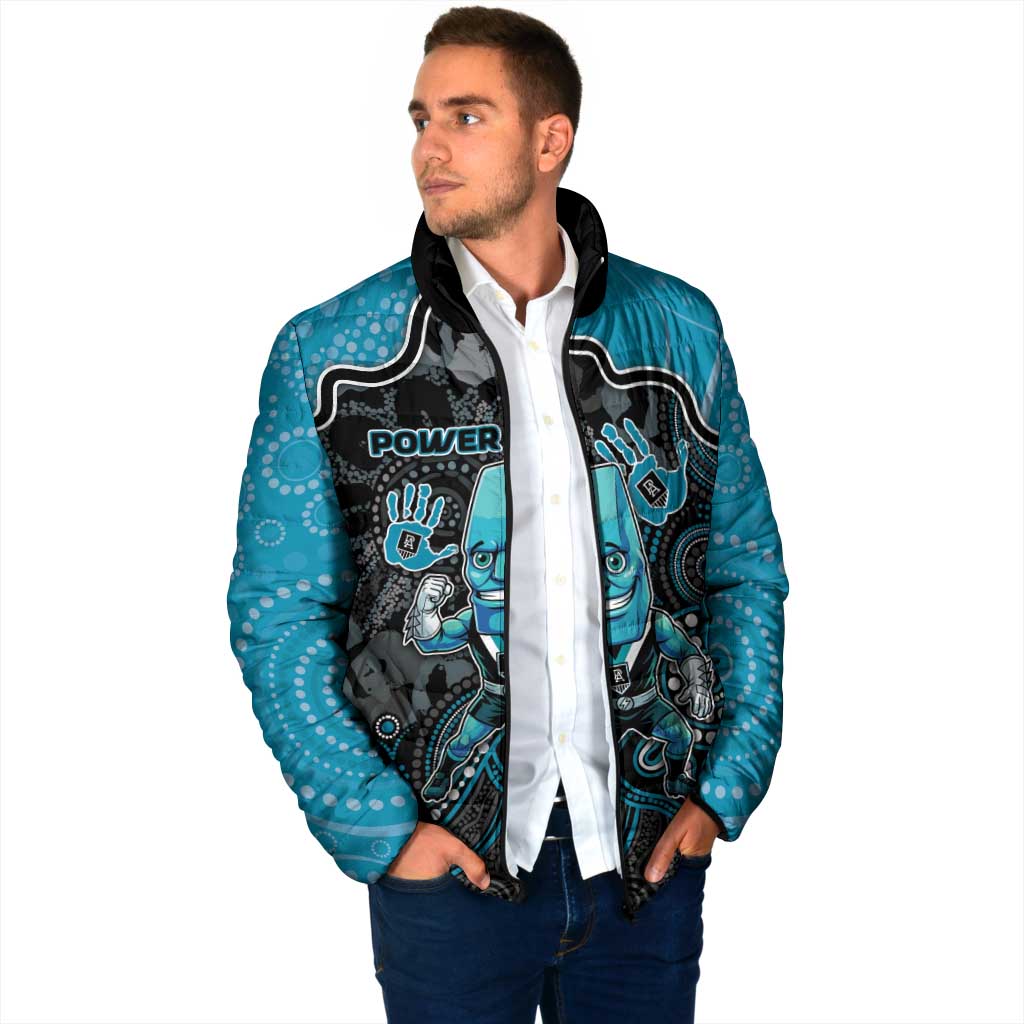 Custom Power Football Padded Jacket Aboriginal Dot Art Pattern