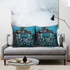 Custom Power Football Pillow Cover Aboriginal Dot Art Pattern