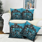 Custom Power Football Pillow Cover Aboriginal Dot Art Pattern
