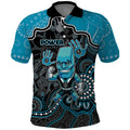 Custom Power Football Polo Shirt Aboriginal Dot Art Pattern