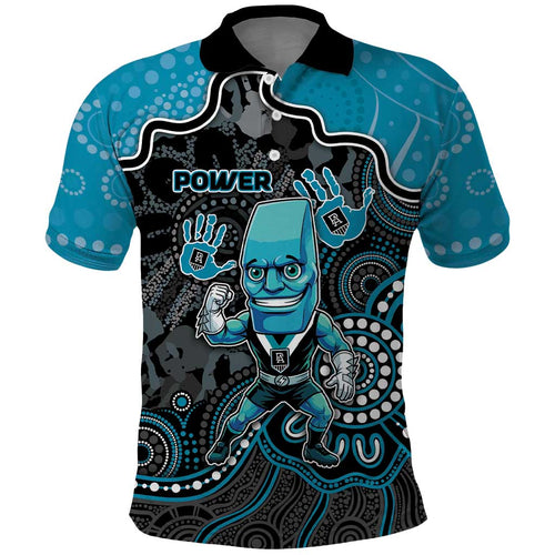 Custom Power Football Polo Shirt Aboriginal Dot Art Pattern