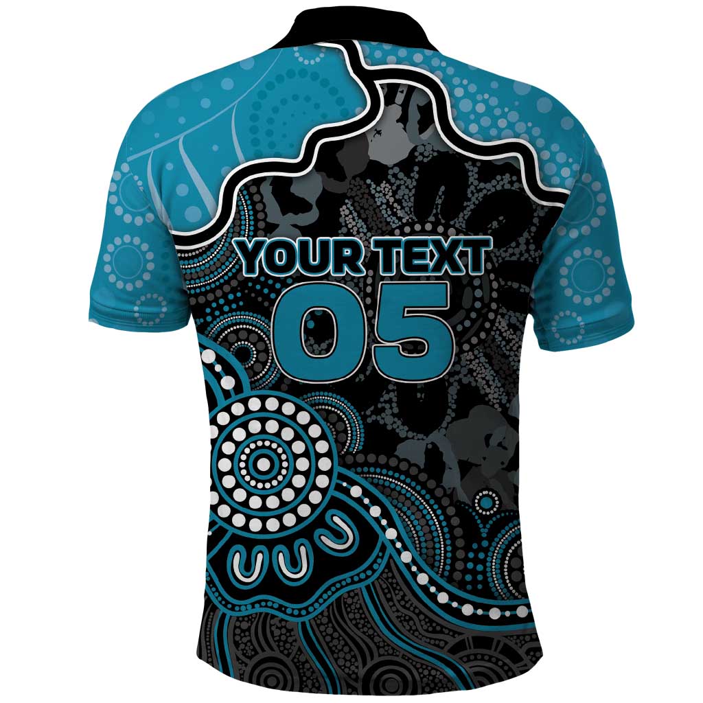 Custom Power Football Polo Shirt Aboriginal Dot Art Pattern