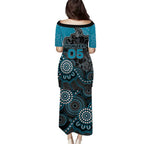 Custom Power Football Puletasi Aboriginal Dot Art Pattern