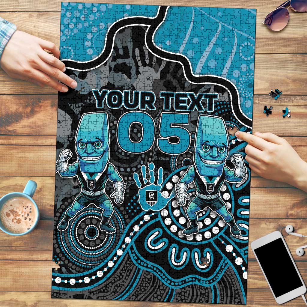 Custom Power Football Puzzle Aboriginal Dot Art Pattern