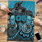 Custom Power Football Puzzle Aboriginal Dot Art Pattern