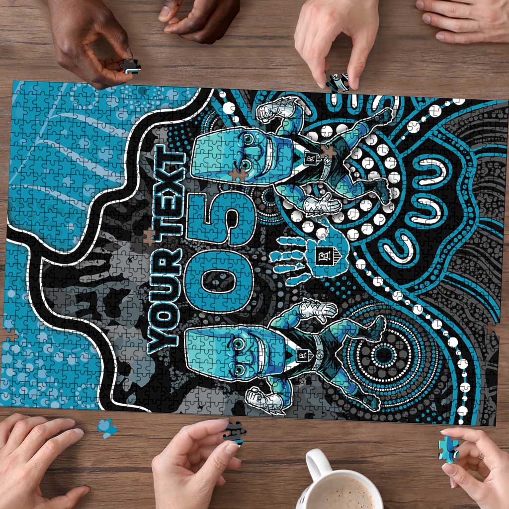 Custom Power Football Puzzle Aboriginal Dot Art Pattern