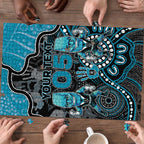 Custom Power Football Puzzle Aboriginal Dot Art Pattern