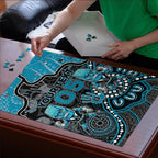 Custom Power Football Puzzle Aboriginal Dot Art Pattern