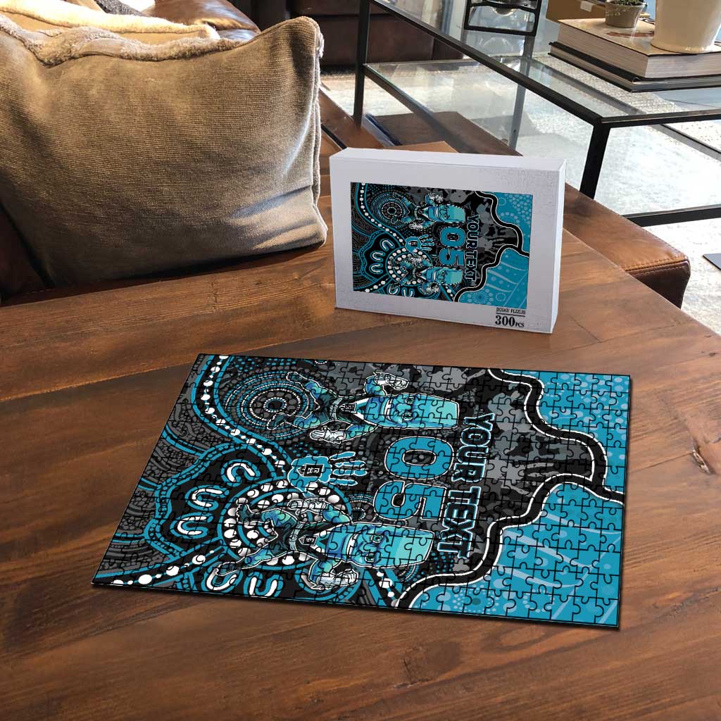 Custom Power Football Puzzle Aboriginal Dot Art Pattern