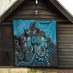 Custom Power Football Quilt Aboriginal Dot Art Pattern