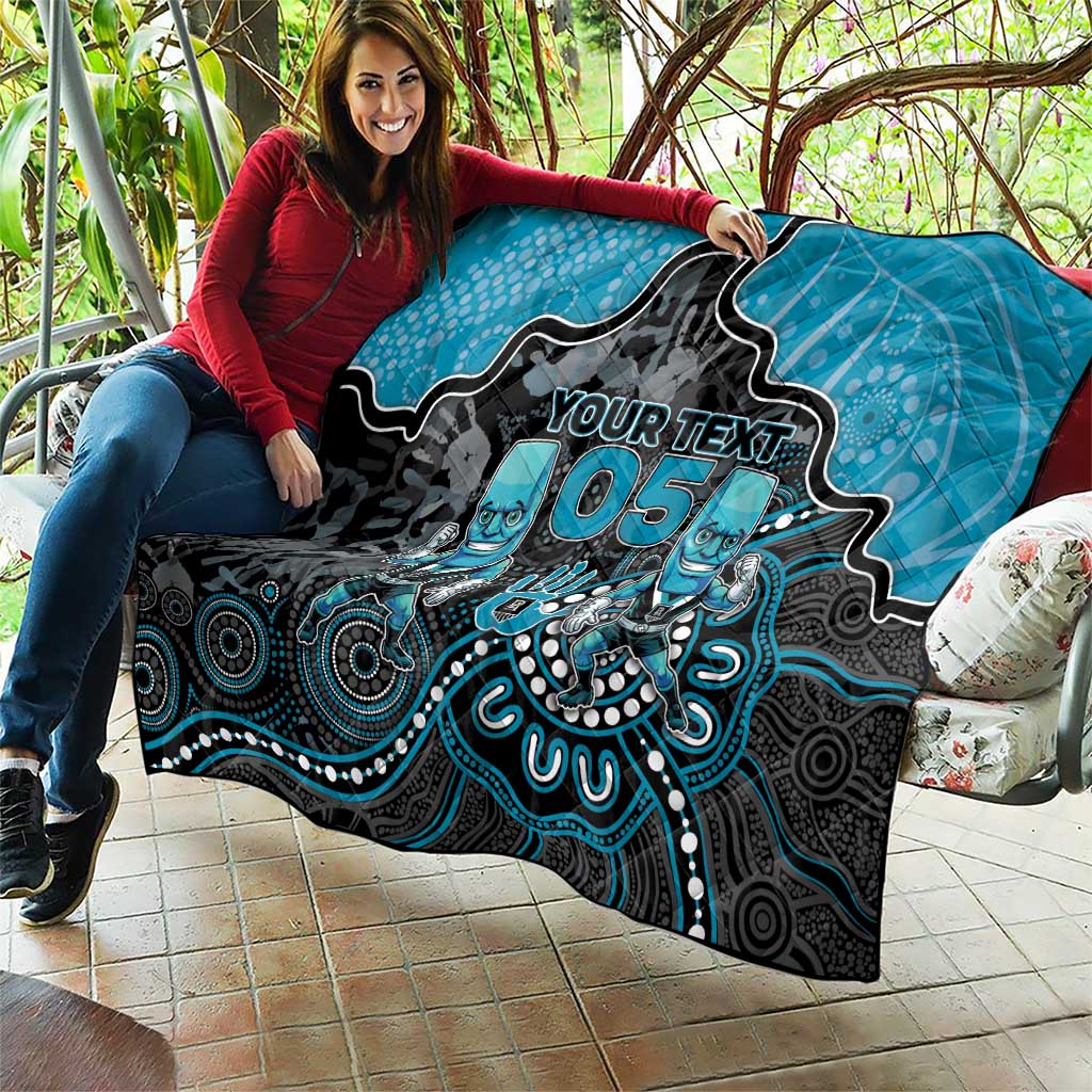 Custom Power Football Quilt Aboriginal Dot Art Pattern