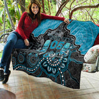 Custom Power Football Quilt Aboriginal Dot Art Pattern