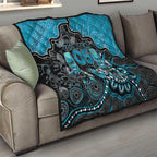 Custom Power Football Quilt Aboriginal Dot Art Pattern