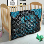 Custom Power Football Quilt Aboriginal Dot Art Pattern