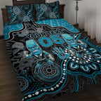 Custom Power Football Quilt Bed Set Aboriginal Dot Art Pattern