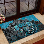 Custom Power Football Rubber Doormat Aboriginal Dot Art Pattern