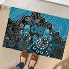 Custom Power Football Rubber Doormat Aboriginal Dot Art Pattern