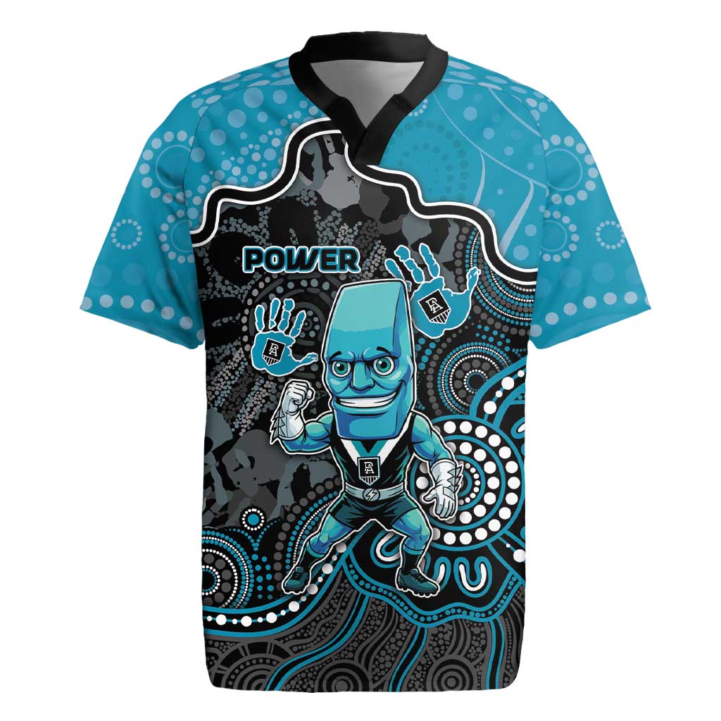Custom Power Football Rugby Jersey Aboriginal Dot Art Pattern
