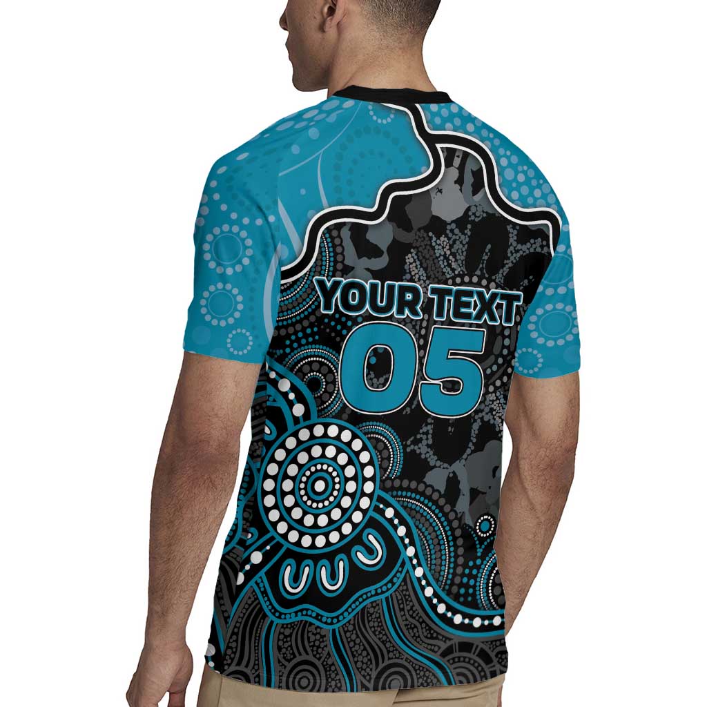 Custom Power Football Rugby Jersey Aboriginal Dot Art Pattern