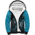 Custom Power Football Sherpa Hoodie Aboriginal Dot Art Pattern