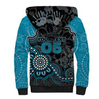 Custom Power Football Sherpa Hoodie Aboriginal Dot Art Pattern