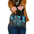 Custom Power Football Shoulder Handbag Aboriginal Dot Art Pattern