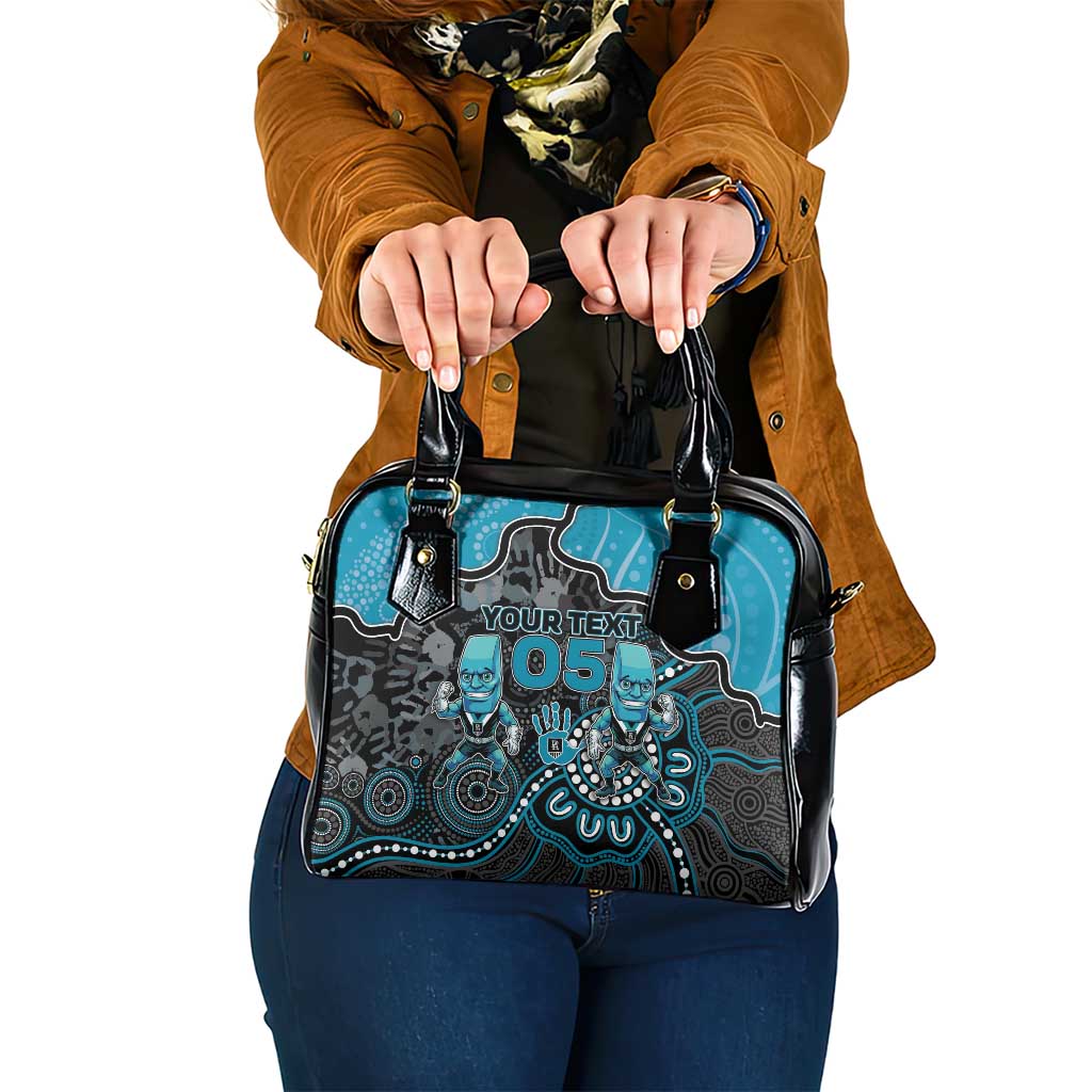 Custom Power Football Shoulder Handbag Aboriginal Dot Art Pattern
