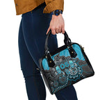 Custom Power Football Shoulder Handbag Aboriginal Dot Art Pattern