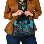 Custom Power Football Shoulder Handbag Aboriginal Dot Art Pattern