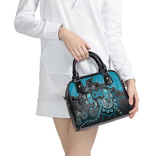 Custom Power Football Shoulder Handbag Aboriginal Dot Art Pattern