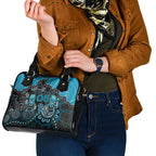 Custom Power Football Shoulder Handbag Aboriginal Dot Art Pattern