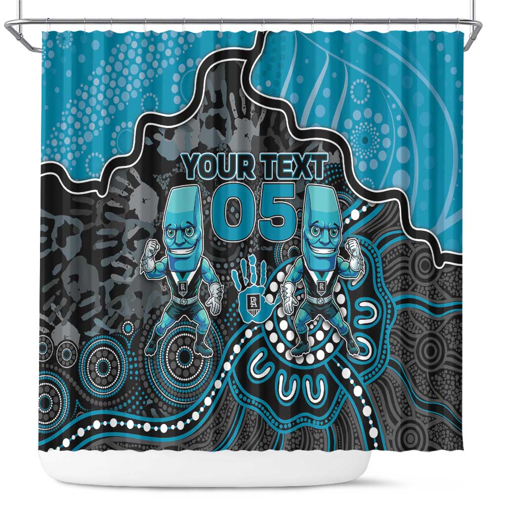 Custom Power Football Shower Curtain Aboriginal Dot Art Pattern