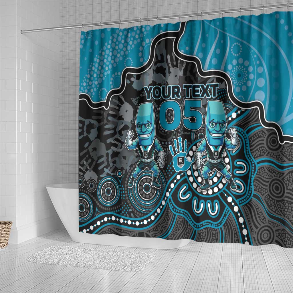 Custom Power Football Shower Curtain Aboriginal Dot Art Pattern