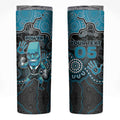 Custom Power Football Skinny Tumbler Aboriginal Dot Art Pattern