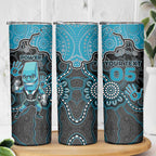 Custom Power Football Skinny Tumbler Aboriginal Dot Art Pattern