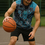 Custom Power Football Sleeveless Hoodie Aboriginal Dot Art Pattern