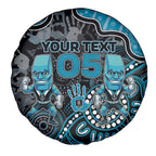 Custom Power Football Spare Tire Cover Aboriginal Dot Art Pattern